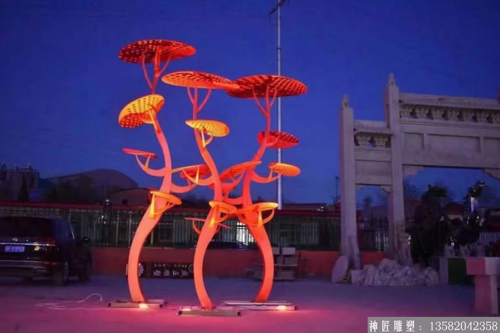 不銹鋼大樹(shù)雕塑 樹(shù)形景觀(guān)雕塑加工廠(chǎng)家